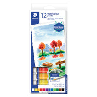 Staedtler Water Colour Paint - 12 mL- Assorted Colours - 12 Pack-Perfect for fine art and craft applications