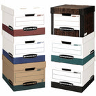 Bankers Box R-Kive Heavy-Duty Letter/Legal Storage Box - Red - 12 Pack-Fits Letter and Legal size