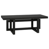 Hudson&Canal Breslow 47"W Rectangular Coffee Table - Black Grain-A modern transitional design for your living room, den, and more
