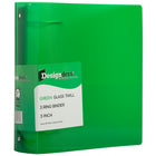 JAM Paper Plastic 3" 3-Ring Binder - Green -English only packaging