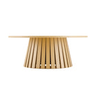 Manhattan Comfort Layla Modern Coffee and End Table - Natural Oak - Set of 2-Home Assembly Required. All Hardware Included