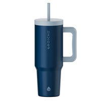 GROSCHE Aspen Insulated Water Tumbler with Handle - 40 oz. - Mountain Blue-40oz capacity