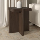 Hudson&Canal Laguna 20" Wide Square Side Table - Brown Oak-Features easy assembly
