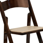 Flash Furniture HERCULES Series Fruitwood Wood Folding Chair with Vinyl Padded Seat-Beechwood Construction