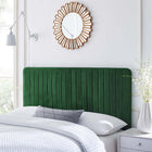 Modway Milenna Channel Tufted Performance Velvet King/California King Headboard - Emerald-Assembly Required