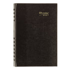 Brownline 2027 CoilPro Daily Planner Twin-wire binding, lizard-like hard cover - 8" x 5" - Black-Appointment schedule from 7:00 a.m. to 7:30 p.m. in 30-minute intervals, for full week