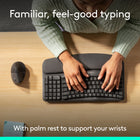 Logitech Wave Keys and Lift Vertical Ergonomic Wireless Keyboard and Mouse Combo - Graphite-Raise your hand into comfort: Small to medium hands feel great on Lift wireless vertical mouse, with a softly textured grip and snug thumb rest