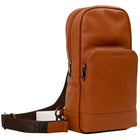 Champs Onyx Sling Bag - Brown-Front zipper pocket