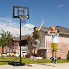 Soozier Portable Basketball Hoop with 43" Shatterproof Backboard -Base supports varying weights, enhancing stability with water or sand
