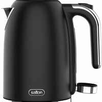 Salton NuRetro Digital 1.7 L Kettle - Midnight Black-1.7L/ 7-Cup capacity, perfect for multiple servings or filling a French press in one boil. 