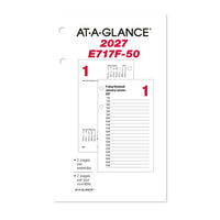 AT-A-GLANCE 2027 Daily Desk Calendar Refill 2-Pages/Day - 6" H x 3-1/2" W - Bilingual-Page size: 6" H x 3-1/2" W