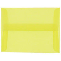 JAM Paper A10 Translucent Vellum Invitation Envelopes - 6" x 9.5" - Primary Yellow - 25 Pack (PACV856)-Color: Primary Yellow 