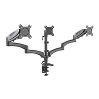 ShoppingAll Adjustable Triple Gas Spring Monitor Desk Mount - Black-Hold three 15"-32" monitors, each arm holds up to 17.6lb/8kg monitor with 75mm x75mm or 100mm x 100mm VESA mounting holes