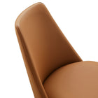 Modway Lippa Swivel Dining Vegan Leather Side Chair - Black Tan-9