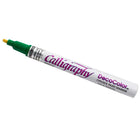 Marvy Uchida Fine-Point Calligraphy Opaque Paint Marker - Green - 5 Pack-Ink will not fade from most surfaces for a long time