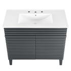 Modway Render 36" Bathroom Vanity - Grey/White-Fixtures Not Included