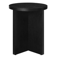 Modway Silas Round Wood Side Table - Black-Modern Round Side Table