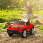 Qaba 12V CHEVROLET Licensed Kids Ride on RC Car - Red-Comes with six built-in songs, MP3 and USB port, headlights for entertaining rides 