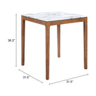Zuo Eva Counter Table - White-6