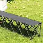 Outsunny Portable 6-Seater Folding Team Sports Sideline Bench-Great for sports events, travel, and camping with friends