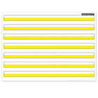 Ashley Productions Smart Poly PosterMat Pals Space Savers - 13" x 9-1/2" - 3/4" Handwriting Highlighted Yellow - 10 Pack-Use with dry erase or water based markers and washable crayons. Write-on/wipe-off surface.