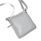 Nicci Ladies Crossbody Bag with Front Zipper Pocket - Light Grey-Front zipper pocket
