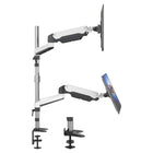 SHOPPINGALL Extra Long Vertically Stacked Dual Gas Spring Monitor Arm for 15”-32” Screens - SA-GA24L-White-[ENHANCED COMPATIBILITY] Engineered to securely hold two 15"-32" monitors, each arm bears up to 17.6lb/8kg. The mounting arms are compatible with 75mm x 75mm or 100mm x 100mm VESA mounting holes.
