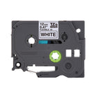 Brother Genuine Tze-FX231 Flexible ID Laminated Tape for P-touch Label Makers - 12 mm wide x 8 m long - Black on White-UL certified – perfect for electrical, industrial and network infrastructure labelling applications