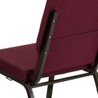 Flash Furniture HERCULES Series 18.5"W Stacking Church Chair in Burgundy Patterned Fabric with Gold Vein Frame-Waterfall Seat promotes healthy blood flow