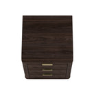 Manhattan Comfort Evelyn 20" Modern 3-Drawer Nightstand - Brown-20" L x 20" W x 24" H