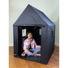 Bouncyband Indoor Framed Sensory Dark Den-SENSORY STIMULATION: Add plastic mirrors, rope lights & sensory materials to the walls & dangle ribbons or fabrics