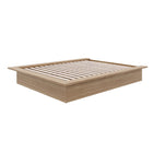 Nexera Malibu Bed Frame - Queen Size - Brown Oak-Versatile Silhouette: Rectangular shape complements various decor styles
