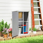 Outsunny Garden Storage Cabinet - 29.9" x 21.7" x45.3" -Front door with a bolt latch for easy access and security  
