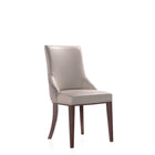 Manhattan Comfort Shubert 19.25" Modern Faux Leather and Velvet Upholstered Dining Chairs - Light Grey - Set of 2-Weight Capacity: 300 lb