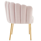 Modway Sanna Channel Tufted Performance Velvet Armchair - Pink-Non-Marking Foot Glides
