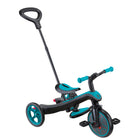 Globber Trike Explorer - Teal-Tool-free design: Switch between modes effortlessly using spring-loaded buttons and knobs—no tools or screws needed