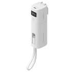 Scosche GoBat 5K 3-in-1 40W Charger with 5K Portable Power Bank & Captive USB-C Cable - White-Features a compact design that is easy for travel and storage
