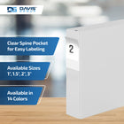 Davis Group Premium Economy Binder - D Ring - 2" - White - 6 Pack-D Ring, Non-Locking