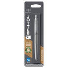 Parker Jotter XL Ballpoint Pen - Monochrome Stainless - Medium Point - Blue Ink-The iconic Jotter pen in a larger body, perfect for those who enjoy the comfort of a bigger pen