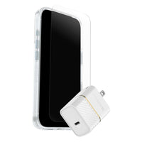 OtterBox Protection+Power Kit (Symmetry Clear Compatible with MagSafe with Glass + Wall Charger 30W) for iPhone 17 Pro - Clear-Symmetry Clear MagSafe Case