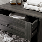HOMCOM 10 Gallon Tilt Out Trash Sideboard Buffet Cabinet with Hidden Bin & Drawer - Charcoal Grey-Great for kitchen, hallway, or laundry room