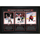 Frameworth Canada Greatest Moment Olympics 2002 2010 2014 - Framed Print - 26" x 18"-Officially licensed Team Canada hockey print celebrating three Olympic gold medal victories