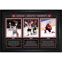 Frameworth Canada Greatest Moment Olympics 2002 2010 2014 - Framed Print - 26" x 18"-Officially licensed Team Canada hockey print celebrating three Olympic gold medal victories
