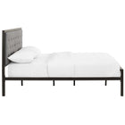 Modway Mia Fabric Full Bed - Brown Grey-Assembly required
