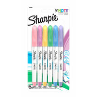 Sharpie S-Note Creative Markers - Chisel Tip - Assorted Colours - 6 Pack-Creative marker used for note-taking, underlining, highlighting, drawing and more