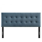 Modway Emily Stain-Resistant Performance Velvet King Size Headboard - Cadet Blue-Assembly Required
