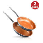 Gotham Steel Non-Stick Frying Pan Set-Gotham Steel Cookware - with over 30 million happy customers, Gotham Steel has revolutionized kitchens across the world with the introduction of the nonstick ceramic copper cookware! New for 2021, our award-winning frying pans have improved in every area including the nonstick coating, stay cool handles, exterior finish, and durability, including infusing diamond-like particles to the surface to ensure the pan doesn’t scratch! We’re excited to welcome to you & yours to 