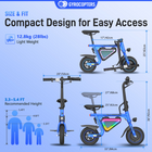 Gyrocopters Radi8 Electric Scooter for Kids - Speed 25 kmph - Range 20 km - LED Lights - Blue-Master every driveway and park path with 10-inch high-traction rubber tires and a reliable rear disc braking system