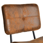 Homy Casa 26" Industrial Counter Bar Stools Vintage Suede Fabric with Black Metal Frame - 4 Pack-Ideal Height: 26.7" seat height fits most counter-height tables and kitchen islands.
