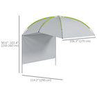 Outsunny Portable SUV Awning Tailgate Tent with Side Wall-Can be easily installed on the side or back of the cars by ropes